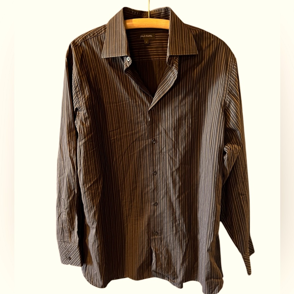 John W. Nordstrom Button Down Shirt Men's Long Sleeve Lg Ex Cond Business Casual
